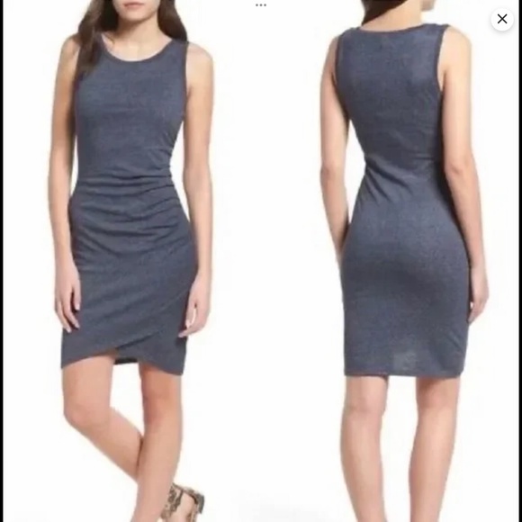 LEITH Blue Gray BodyCon Sleeveless Jewel Neck Dress Size M - Picture 8 of 13